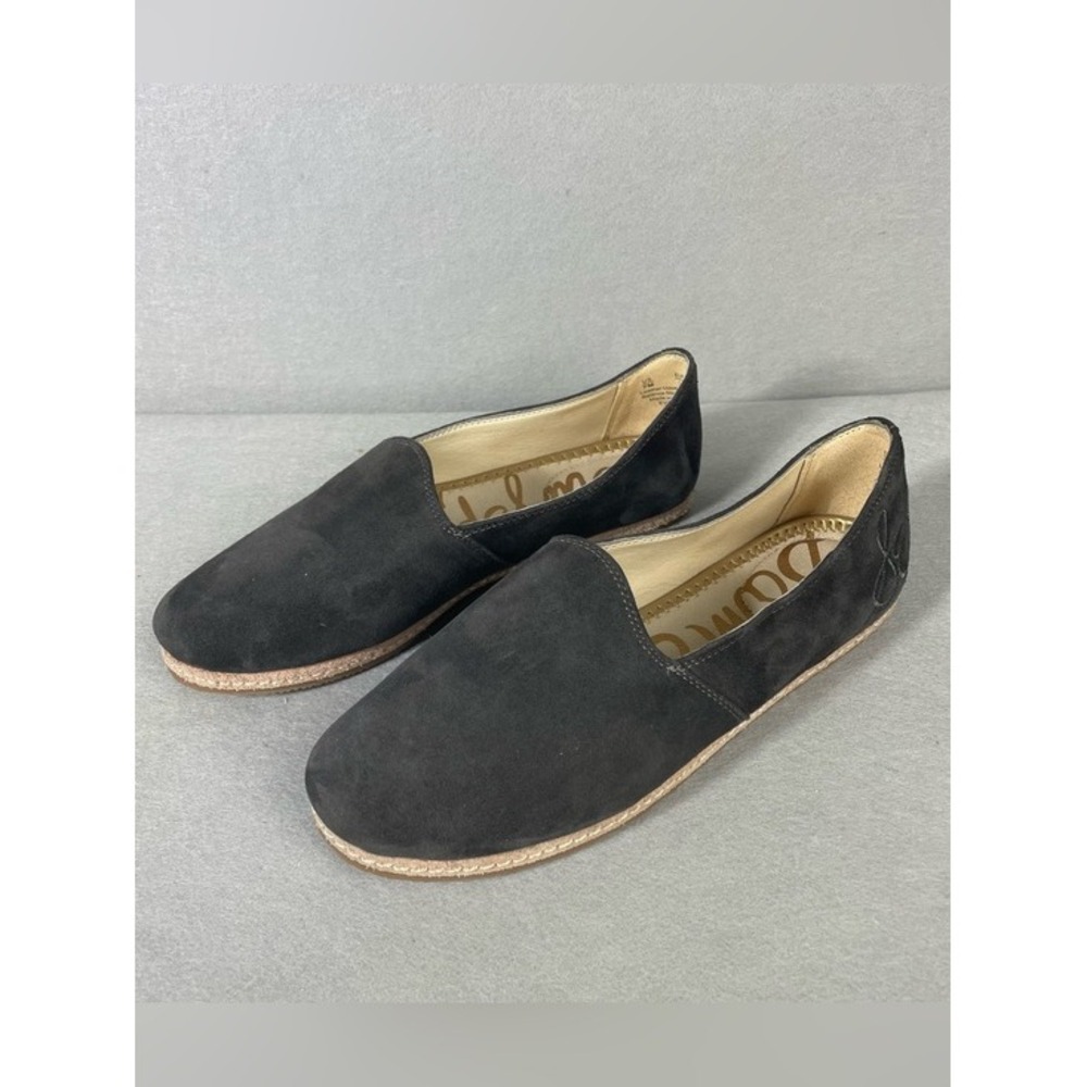 Sam Edelman Everie Charcoal Gray Suede Slip-On Espadrille Flats 7M NWOT